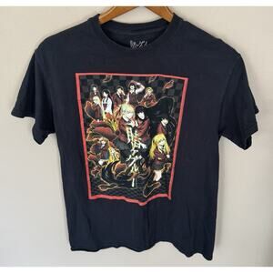 Kakegurui Shirt Mens Medium Black Red Gambling Shonen Anime Short Sleeve